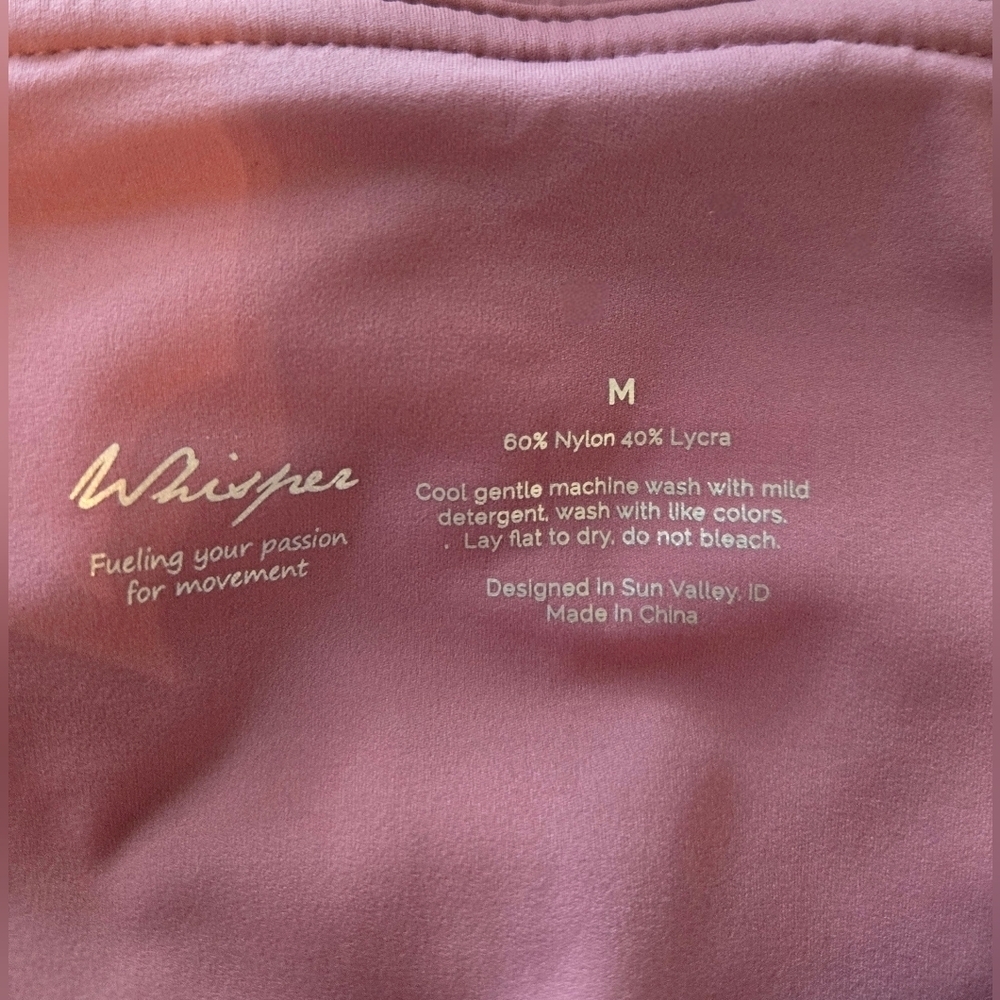NWOT | Bordeaux | Whisper | Milan 7/8 High-Waisted Leggings | M | Mauve Pink - Picture 8 of 8